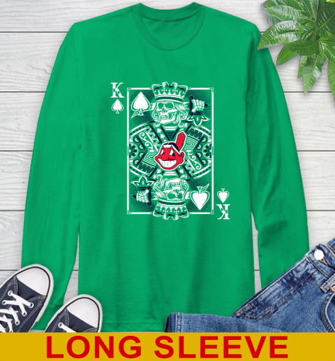 Cleveland Indians MLB Baseball The King Of Spades Death Cards Shirt Long Sleeve T-Shirt 8