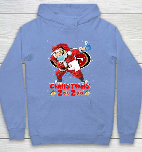 San Francisco 49ers Funny Santa Claus Dabbing Christmas 2020 NFL Hoodie 8