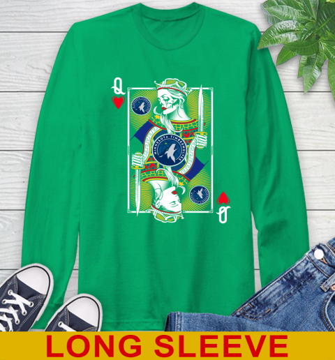 NBA Basketball Minnesota Timberwolves The Queen Of Hearts Card Shirt Long Sleeve T-Shirt 8