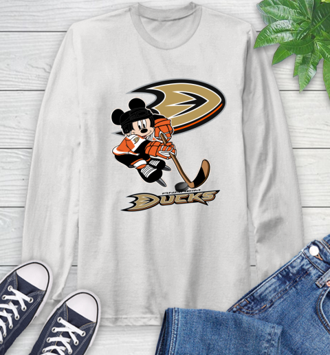 NHL Anaheim Ducks Mickey Mouse Disney Hockey T Shirt Long Sleeve T-Shirt 1