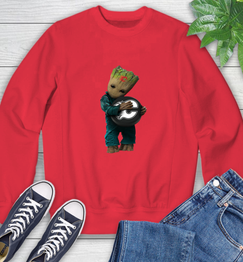 NHL Groot Guardians Of The Galaxy Hockey Sports Calgary Flames Sweatshirt 10