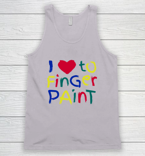 I Heart Love To Finger Paint I'm Paint Cute Couple Valentine Tank Top 2