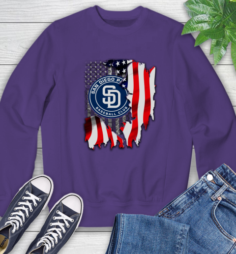 San Diego Padres MLB Baseball American Flag Sweatshirt 4
