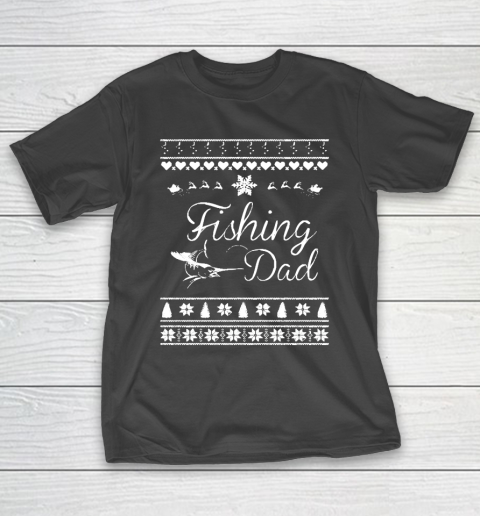 Father's Day Funny Gift Ideas Apparel  Merry Christmas Fishing Dad T Shirt T-Shirt