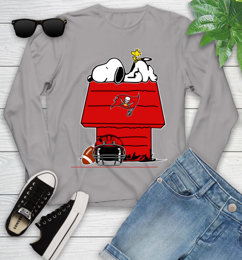 Tampa Bay Buccaneers NFL Football Snoopy Woodstock The Peanuts Movie Youth Long Sleeve 5