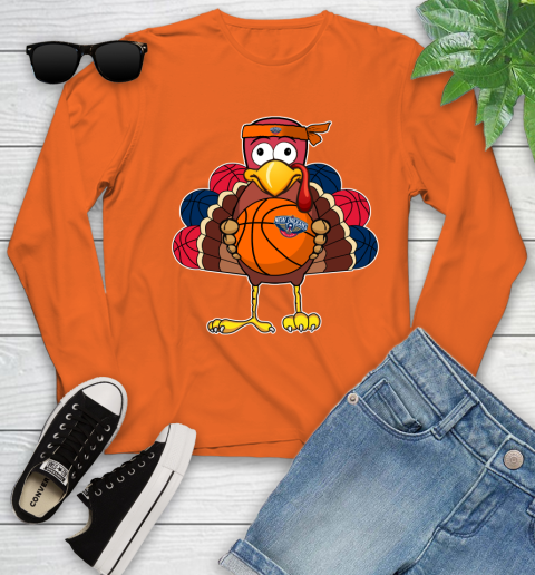 New Orleans Pelicans Turkey thanksgiving day Youth Long Sleeve 4