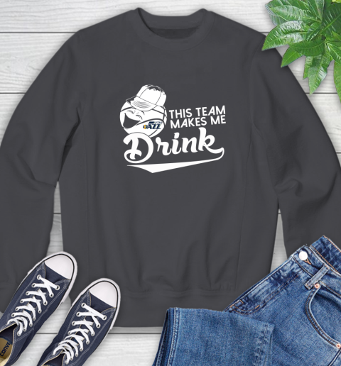 Utah Jazz NBA Basketball This Team Makes Me Drink Adoring Fan Sweatshirt 6