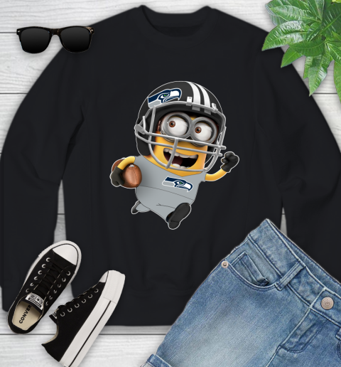 NFL Seattle Seahawks Minions Disney Football Sports Youth Sweatshirt 2