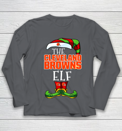 Cleveland Browns Christmas ELF Funny NFL Youth Long Sleeve 6