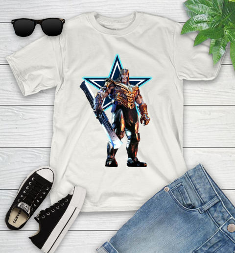 NFL Thanos Gauntlet Avengers Endgame Football Dallas Cowboys Youth T-Shirt