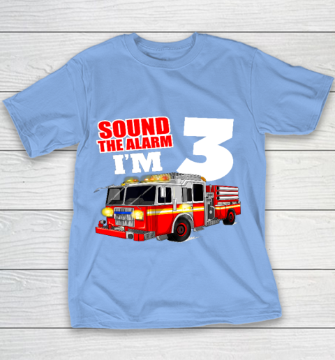 Kids Fire Truck 3rd Birthday T Shirt Boy Firefighter 3 Years Old Youth T-Shirt 8