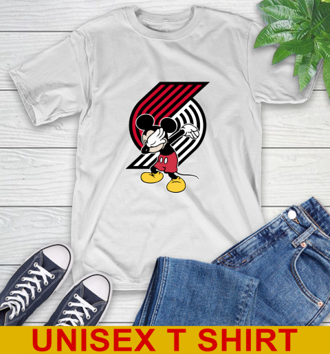Portland Trail Blazers NBA Basketball Dabbing Mickey Disney Sports T-Shirt