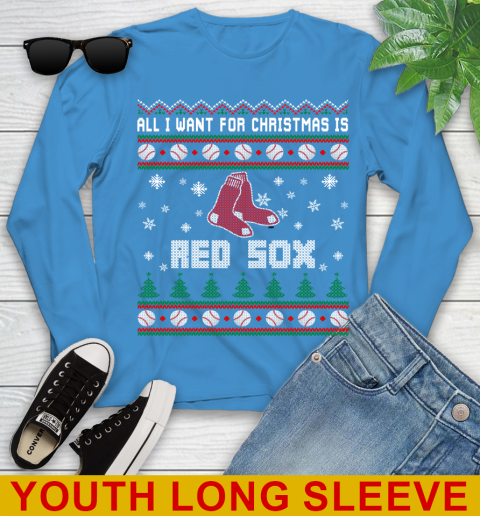 MLB All I Want For Christmas Is Boston Red Sox Baseball Sports 124