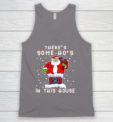 Tampa Bay Lightning Christmas There Is Some Hos In This House Santa Stuck In The Chimney NHL Tank Top 6