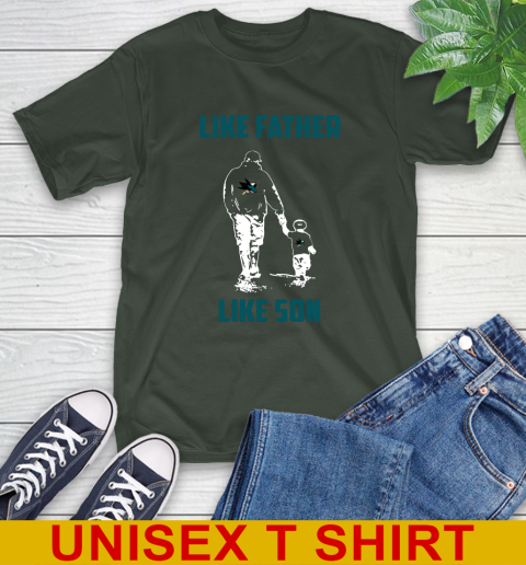 San Jose Sharks NHL Hockey Like Father Like Son Sports T-Shirt 6