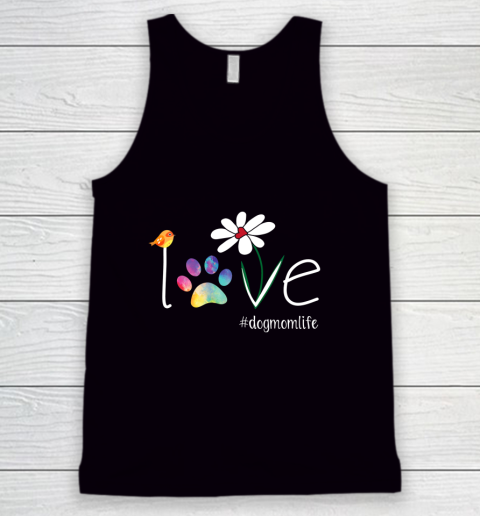 LOVE Dog Mom Sunflower Shirt Gifts Mother Dog lovers Tank Top