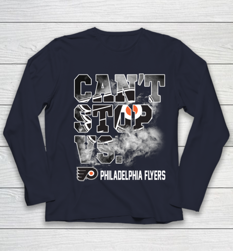 NHL Philadelphia Flyers Hockey Can't Stop Vs Youth Long Sleeve 2