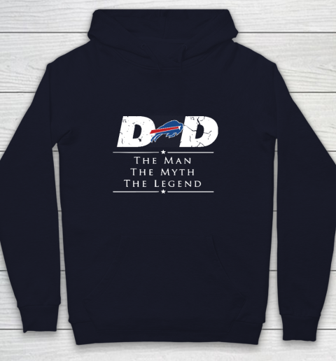 Buffalo Bills NFL Football Dad The Man The Myth The Legend Youth Hoodie 2