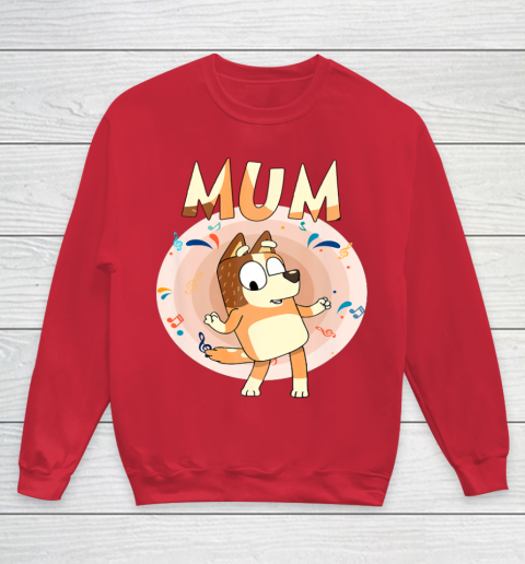 Bluey Dad Mom Funny Family Mother's Day Youth Sweatshirt 9