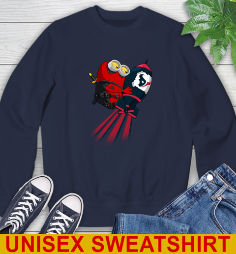 NFL Football Houston Texans Deadpool Minion Marvel Shirt Sweatshirt 3 NFL Football Houston Texans Deadpool Minion Marvel Shirt Sweatshirt - Image 3