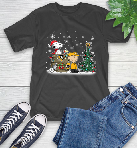 NHL Pittsburgh Penguins Snoopy Charlie Brown Woodstock Christmas Stanley Cup Hockey T-Shirt