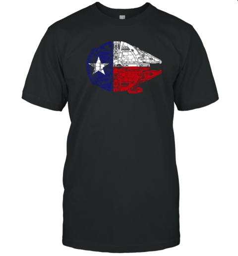 Texas Flag And The Millennium Falcon T-Shirt