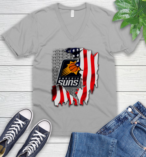Phoenix Suns NBA Basketball American Flag V-Neck T-Shirt 4 Phoenix Suns NBA Basketball American Flag V-Neck T-Shirt - Image 4