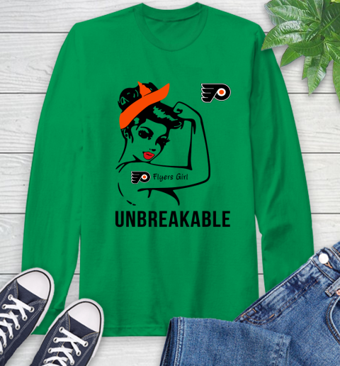 NHL Philadelphia Flyers Girl Unbreakable Hockey Sports Long Sleeve T-Shirt 5