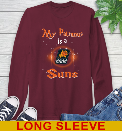 NBA Basketball Harry Potter My Patronus Is A Phoenix Suns Long Sleeve T-Shirt 7