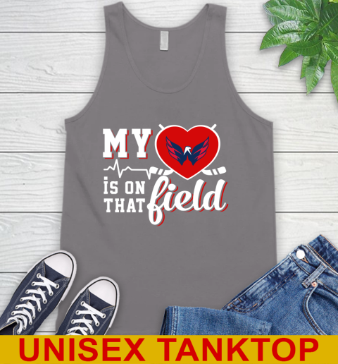 NHL My Heart Is On That Field Hockey Sports Washington Capitals Tank Top 6