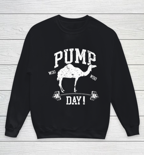 Funny Pump Day Hump Day Camel Weight Lifting Training Gym Youth Sweatshirt