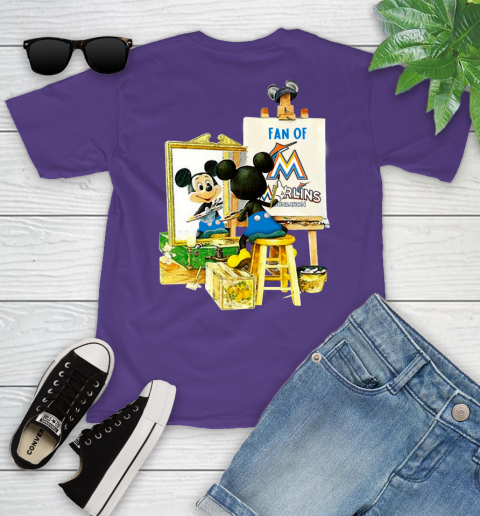 MLB Baseball Miami Marlins Mickey Drawing Shirt 96