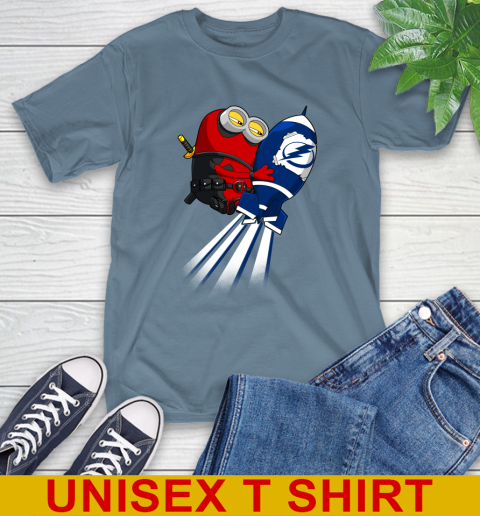 NHL Hockey Tampa Bay Lightning Deadpool Minion Marvel Shirt T-Shirt 8