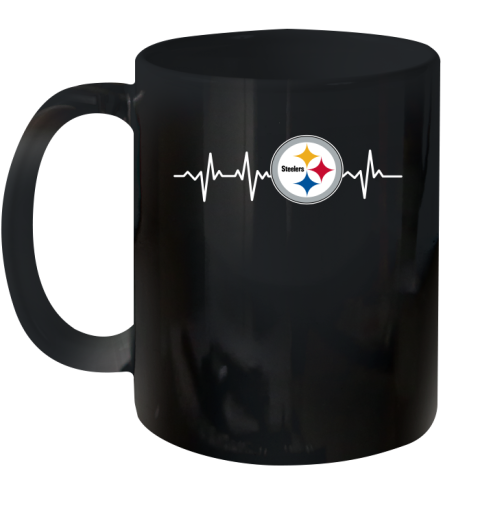 Pittsburgh Steelers NFL Football Heart Beat Shirt Ceramic Mug 11oz