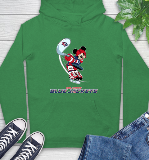 NHL Hockey Columbus Blue Jackets Cheerful Mickey Mouse Shirt Hoodie 8