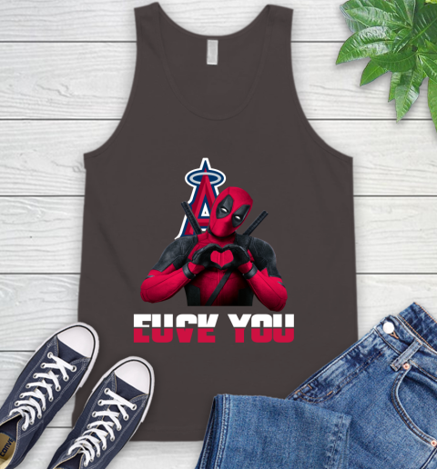 MLB Los Angeles Angels Deadpool Love You Fuck You Baseball Sports Tank Top 6
