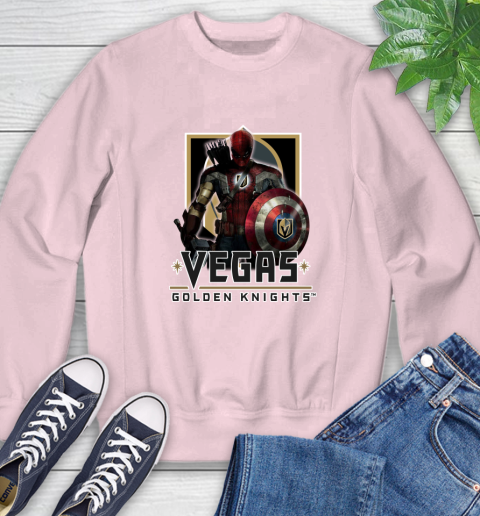 NHL Captain America Thor Spider Man Hawkeye Avengers Endgame Hockey Vegas Golden Knights Sweatshirt 9