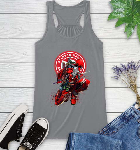 NBA Deadpool Marvel Comics Sports Basketball Atlanta Hawks Racerback Tank 5