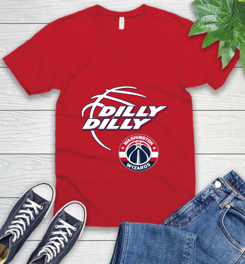 NBA Washington Wizards Dilly Dilly Basketball Sports V-Neck T-Shirt 7