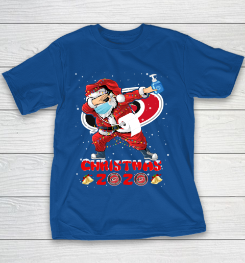 Carolina Hurricanes Funny Santa Claus Dabbing Christmas 2020 NHL Youth T-Shirt 6