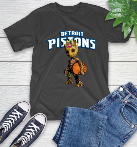 Detroit Pistons NBA Basketball Groot Marvel Guardians Of The Galaxy T-Shirt 2