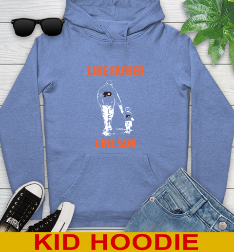 Philadelphia Flyers NHL Hockey Like Father Like Son Sports Youth Hoodie 12