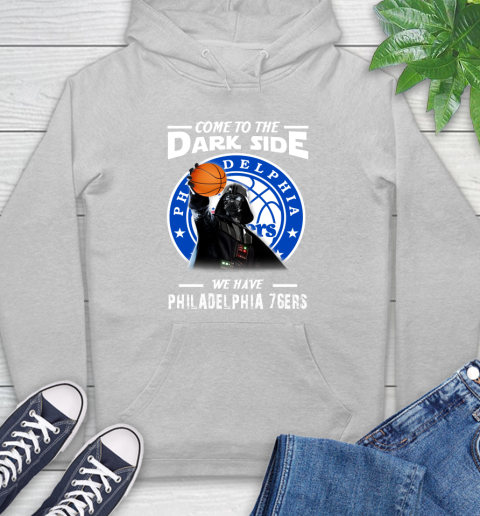NBA Come To The Dark Side We Have Philadelphia 76ers Star Wars Darth Vader Basketball Hoodie 6