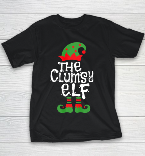 Clumsy Elf Family Matching Christmas Group Funny Pajama Youth T-Shirt