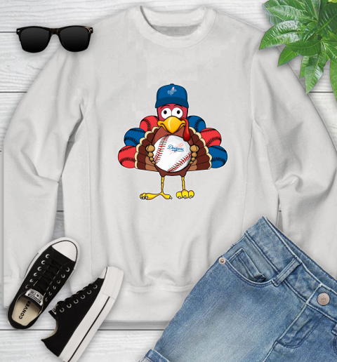 Los Angeles Dodgers Turkey thanksgiving Youth Sweatshirt