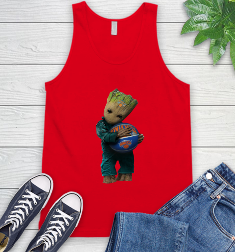 NBA Groot Guardians Of The Galaxy Basketball Sports New York Knicks Tank Top - Image 7