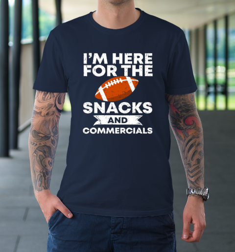 Snacks And Commercials Funny Football Bowl T-Shirt 2