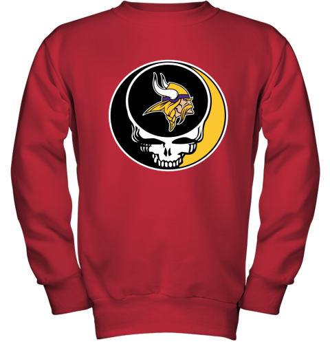 NFL Minnesota Vikings Grateful Dead Rock Band Football Sports L98WYl4A0ym youth sweatshirt 47 95 151514 front red