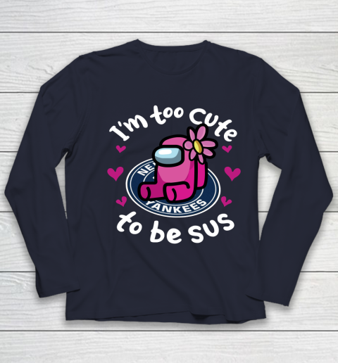 Chicago White Sox MLB Baseball Among Us I Am Too Cute To Be Sus Long Sleeve  T-Shirt