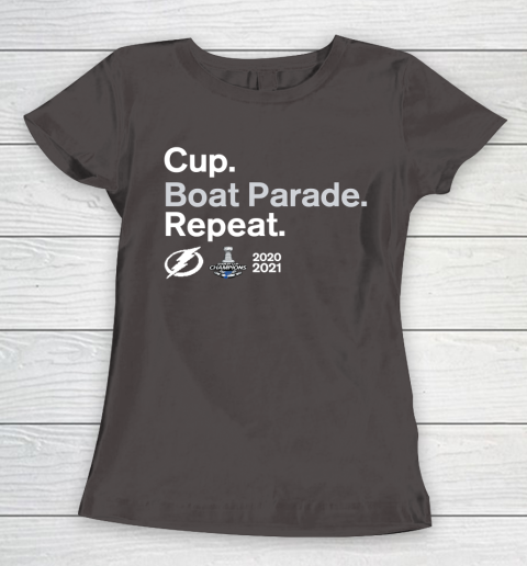 Cup Boat Parade Repeat Tampa bay Lightnings Stanley Hockey 2021 Women's T-Shirt 7